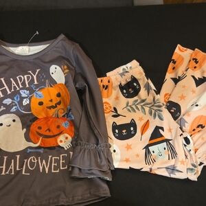 Halloween Kids Matching Set - Gray and Orange